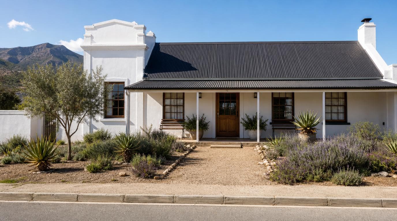 Front exterior and garden at 7 Karoo Lane