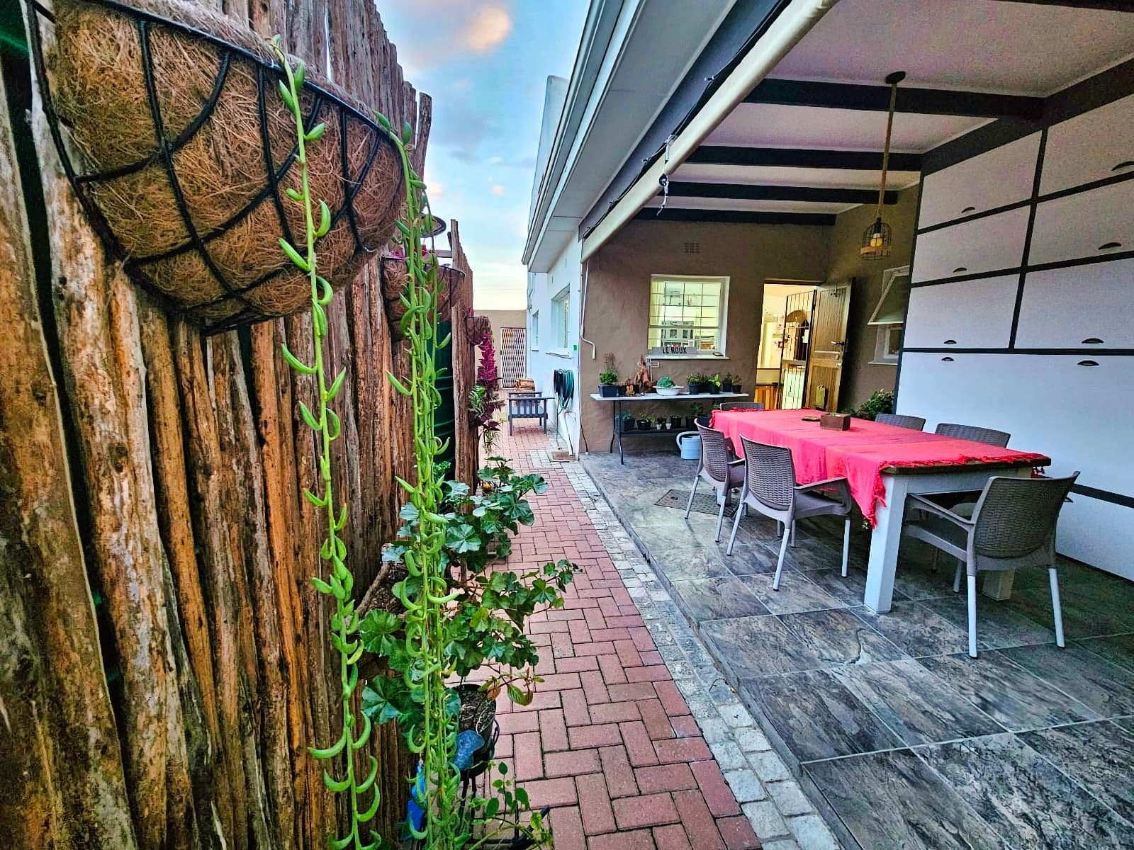 Covered outdoor dining area