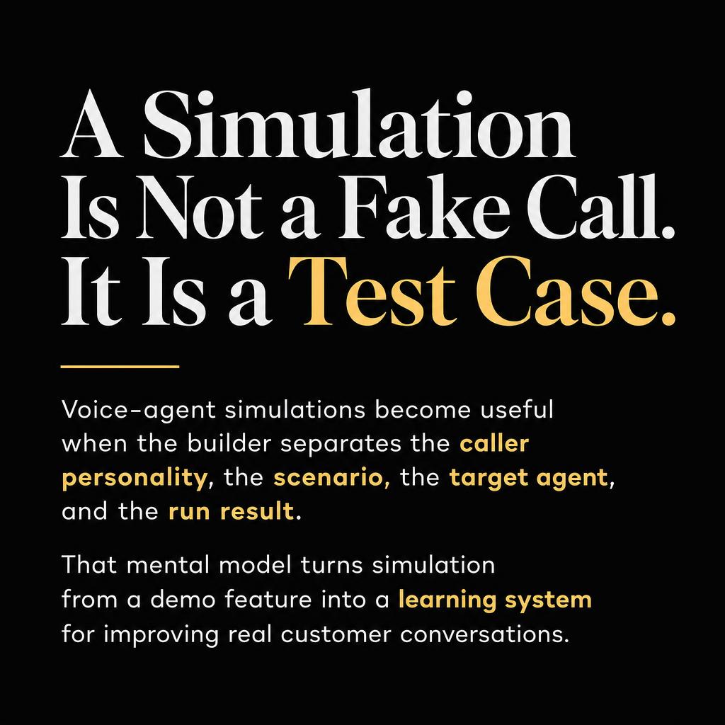 A Simulation Is Not a Fake Call. It Is a Test Case.