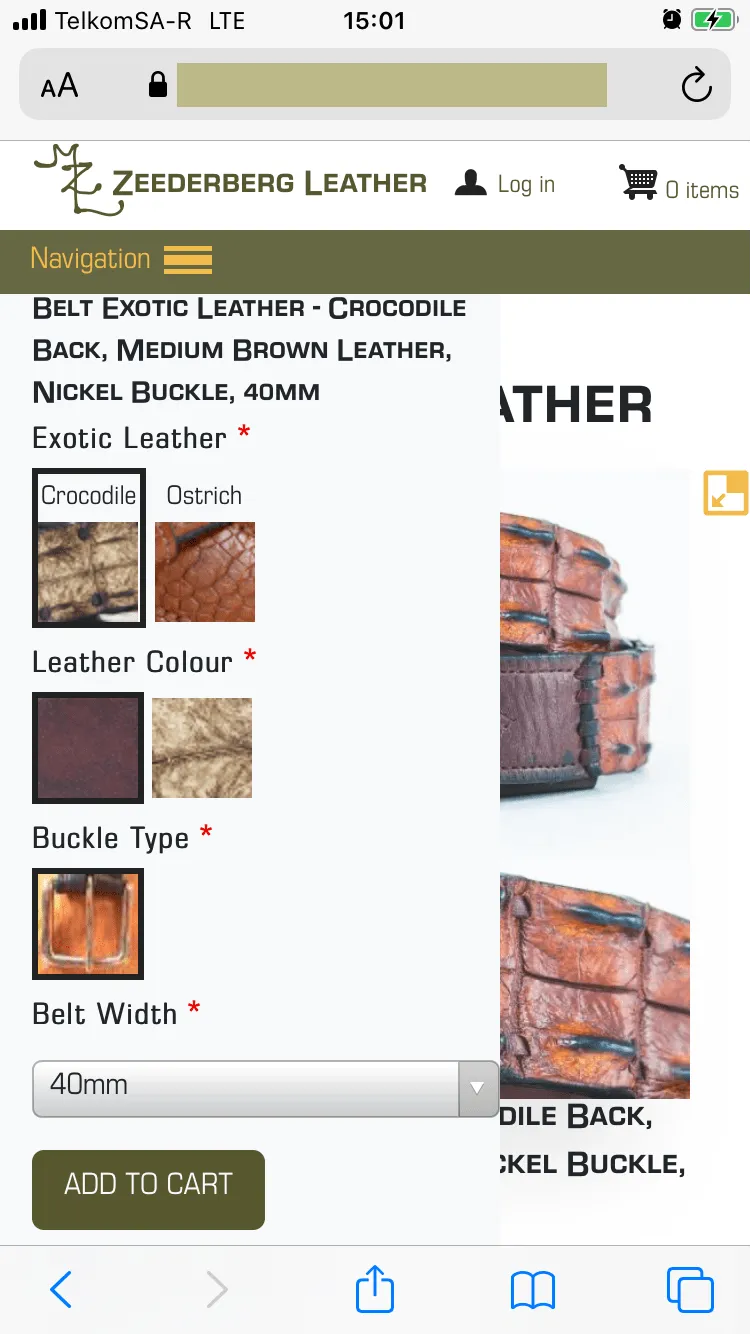 Alternate layout for product on mobile