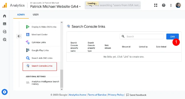 link search console
